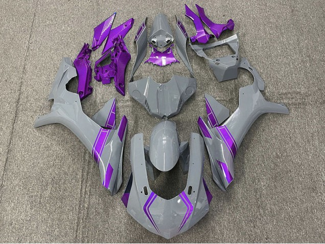 Acentos En Gris Nardo & Morado 15-19 R1 Carenado Moto Acentos En Gris Nardo & Morado 15-19 R1 Carenado Moto