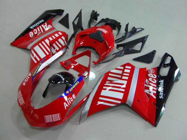 Alice Rojo 07-14 Ducati 848 1098 1198 Carenado Moto Alice Rojo 07-14 Ducati 848 1098 1198 Carenado Moto