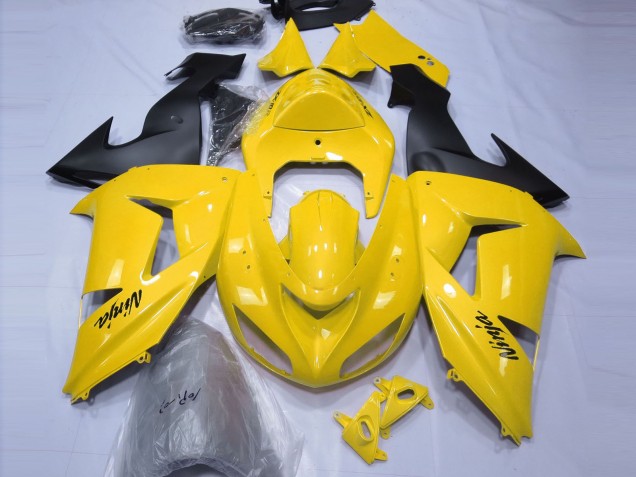 Amarillo Brillante 06-07 ZX10R Carenado Moto Amarillo Brillante 06-07 ZX10R Carenado Moto