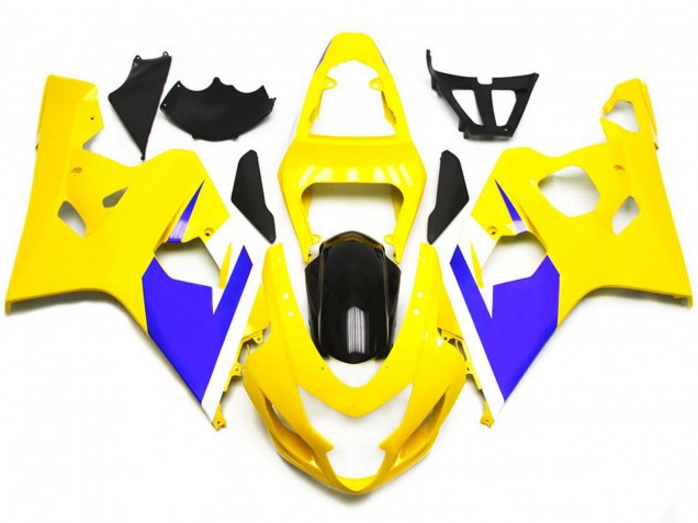 Amarillo Brillante & Azul Vibrante Personalizado 04-05 GSXR 600-750 Carenado Moto Amarillo Brillante & Azul Vibrante Personalizado 04-05 GSXR 600-750 Carenado Moto