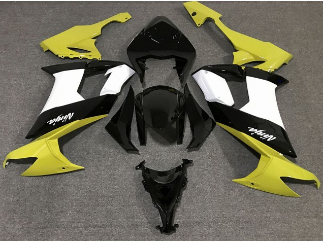 Amarillo Brillante Blanco & Negro 08-10 ZX10R Carenado Moto Amarillo Brillante Blanco & Negro 08-10 ZX10R Carenado Moto