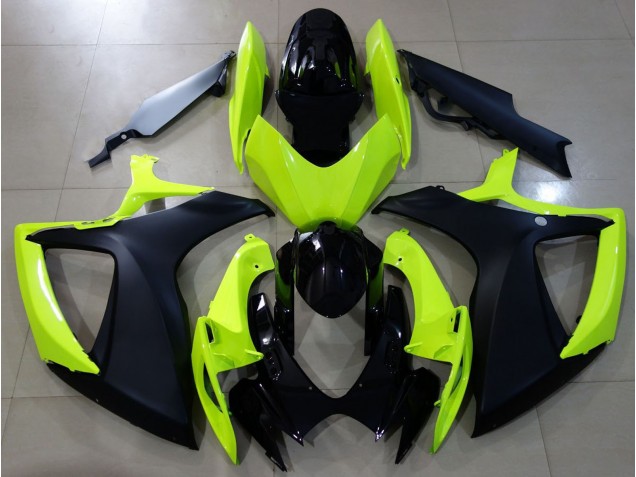 Amarillo Brillante & Negro 06-07 GSXR 600-750 Carenado Moto Amarillo Brillante & Negro 06-07 GSXR 600-750 Carenado Moto