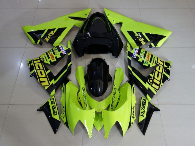Amarillo Personalizado Alta Visibilidad 04-05 ZX10R Carenado Moto Amarillo Personalizado Alta Visibilidad 04-05 ZX10R Carenado Moto