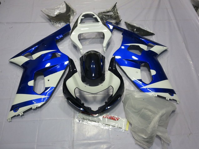 Azul & Blanco 01-03 GSXR 600-750 Carenado Moto Azul & Blanco 01-03 GSXR 600-750 Carenado Moto
