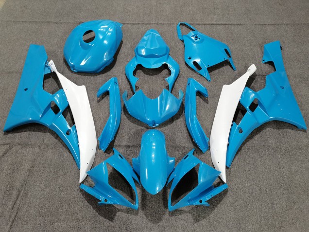 Azul & Blanco Con Perla 06-07 R6 Carenado Moto Azul & Blanco Con Perla 06-07 R6 Carenado Moto