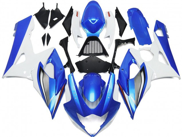 Azul Brillante & Blanco 05-06 GSXR 1000 Carenado Moto Azul Brillante & Blanco 05-06 GSXR 1000 Carenado Moto
