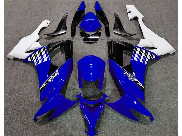 Azul Brillante & Blanco 08-10 ZX10R Carenado Moto