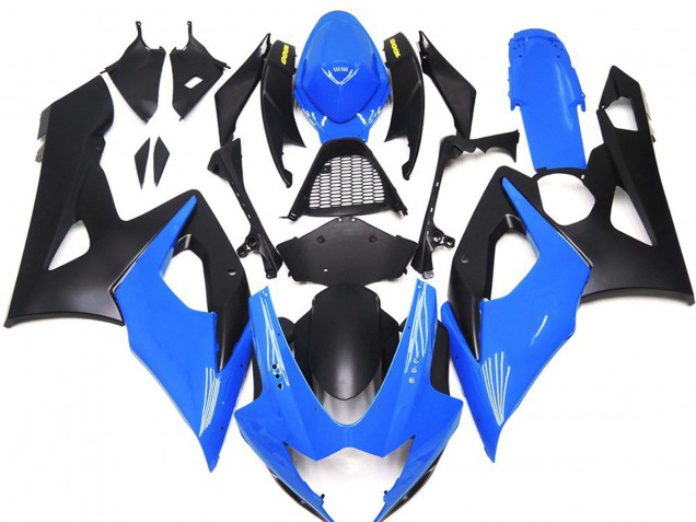 Azul Brillante Con Logotipos Amarillos 05-06 GSXR 1000 Carenado Moto