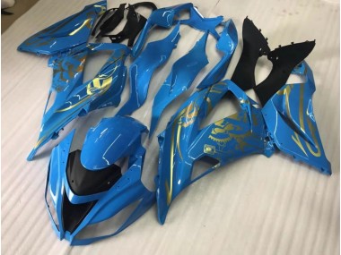 Azul Brillante Con Oro 16-19 ZX10R Carenado Moto