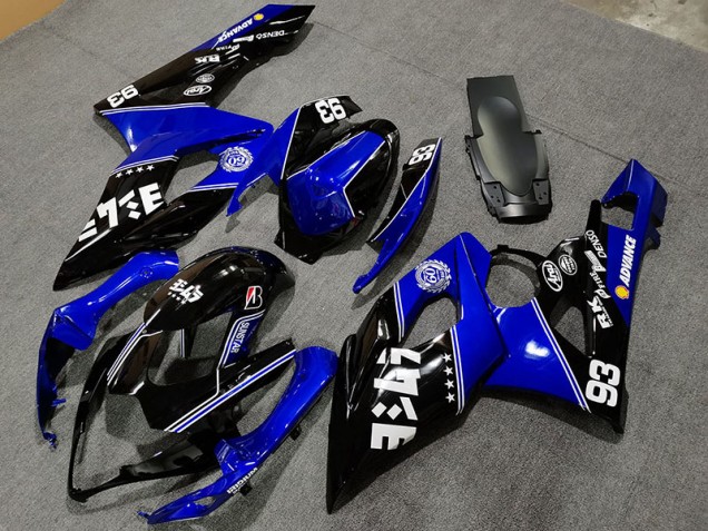 Azul Brillante & Negro 05-06 GSXR 1000 Carenado Moto Azul Brillante & Negro 05-06 GSXR 1000 Carenado Moto