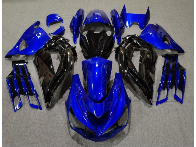 Azul Brillante & Negro 12-21 ZX14R Carenado Moto Azul Brillante & Negro 12-21 ZX14R Carenado Moto