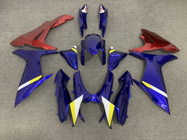 Azul Brillante & Rosa 11-24 GSXR 600-750 Carenado Moto Azul Brillante & Rosa 11-24 GSXR 600-750 Carenado Moto
