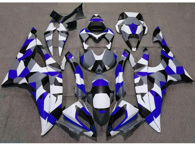 Azul Camuflaje Liso 08-16 R6 Carenado Moto Azul Camuflaje Liso 08-16 R6 Carenado Moto