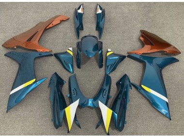 Azul Claro Brillante & Naranja 11-24 GSXR 600-750 Carenado Moto