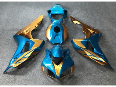 Azul Claro & Dorado 06-07 CBR1000RR Carenado Moto