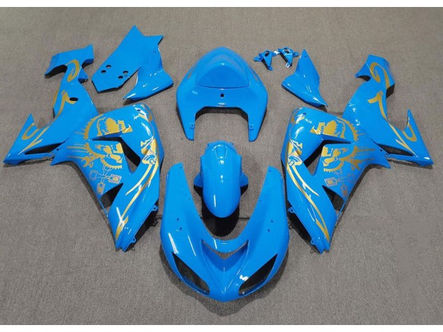 Azul Claro & Dorado 06-07 ZX10R Carenado Moto Azul Claro & Dorado 06-07 ZX10R Carenado Moto