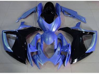Azul Claro & Negro 06-07 GSXR 600-750 Carenado Moto