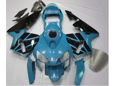Azul Claro & Negro Brillante 03-04 CBR600RR Carenado Moto