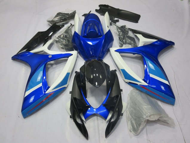 Azul Claro & Oscuro 06-07 GSXR 600-750 Carenado Moto