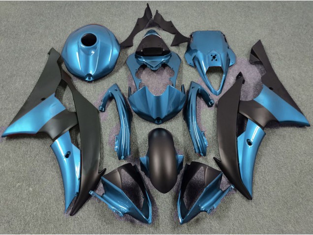 Azul Eléctrico & Negro Mate 08-16 R6 Carenado Moto Azul Eléctrico & Negro Mate 08-16 R6 Carenado Moto