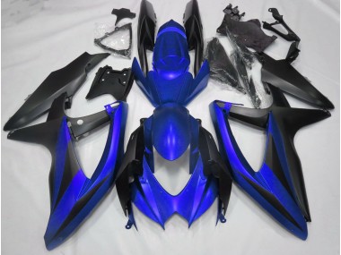 Azul Mate Sin R 08-10 GSXR 600-750 Carenado Moto