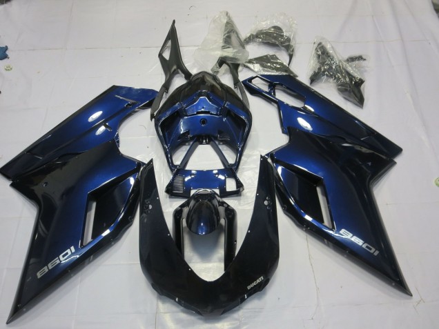 Azul Profundo 07-14 Ducati 848 1098 1198 Carenado Moto
