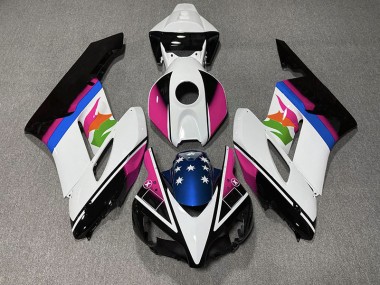 Bandera Rosa & Azul 04-05 CBR1000RR Carenado Moto