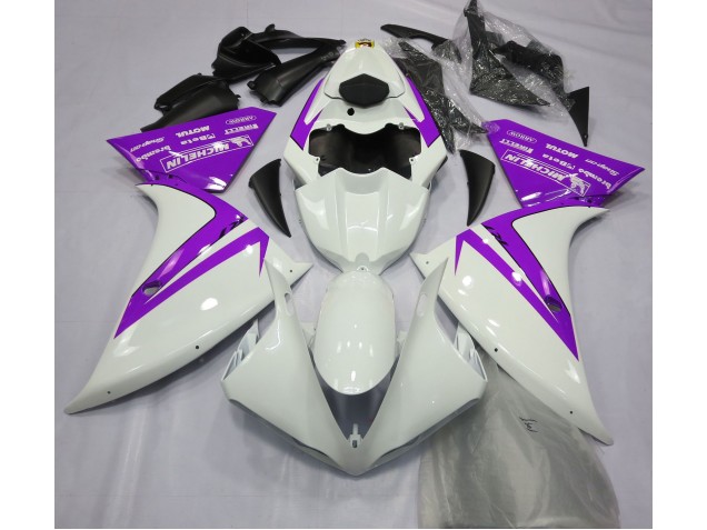 Blanco Brillante & Morado 12-14 R1 Carenado Moto