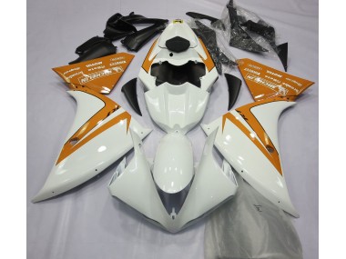 Blanco Brillante & Naranja 12-14 R1 Carenado Moto