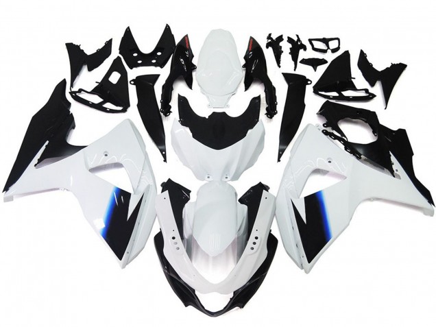 Blanco Brillante & Negro 09-16 GSXR 1000 Carenado Moto Blanco Brillante & Negro 09-16 GSXR 1000 Carenado Moto