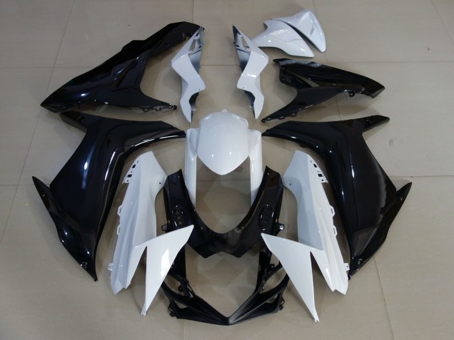 Blanco Brillante & Negro 11-24 GSXR 600-750 Carenado Moto Blanco Brillante & Negro 11-24 GSXR 600-750 Carenado Moto