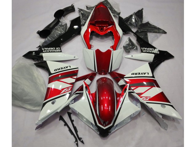 Blanco Brillante & Rojo 07-08 R1 Carenado Moto Blanco Brillante & Rojo 07-08 R1 Carenado Moto