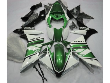 Blanco Brillante & Verde 07-08 R1 Carenado Moto