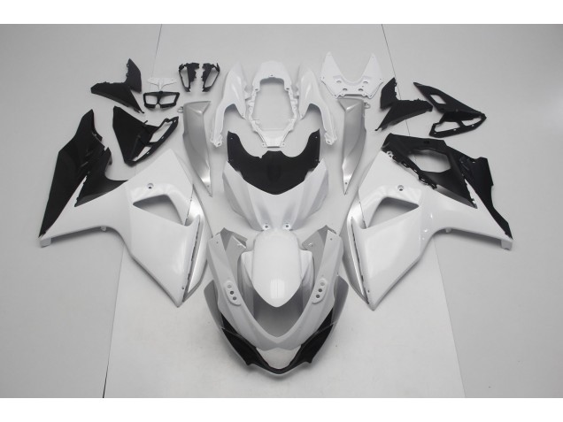 Blanco Brillo & Plata 09-16 GSXR 1000 Carenado Moto Blanco Brillo & Plata 09-16 GSXR 1000 Carenado Moto
