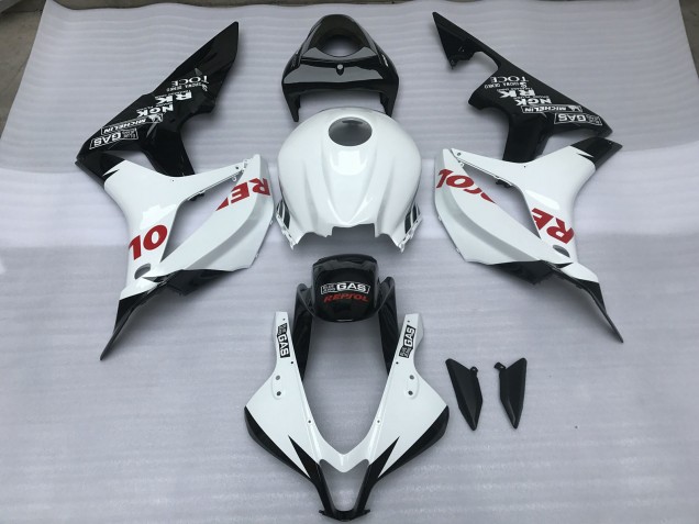 Blanco Brillo & Rojo Repsol 07-08 CBR600RR Carenado Moto Blanco Brillo & Rojo Repsol 07-08 CBR600RR Carenado Moto