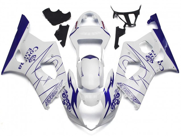 Blanco Corona Estilo Personalizado 03-04 GSXR 1000 Carenado Moto Blanco Corona Estilo Personalizado 03-04 GSXR 1000 Carenado Moto