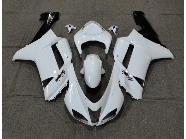 Blanco Liso Brillante 07-08 ZX6R Carenado Moto