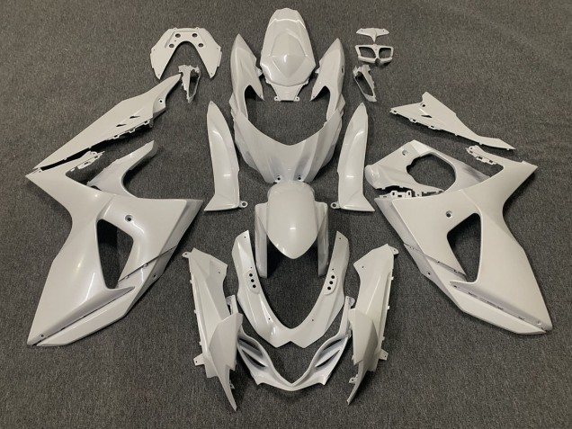 Blanco Liso Brillante 09-16 GSXR 1000 Carenado Moto Blanco Liso Brillante 09-16 GSXR 1000 Carenado Moto