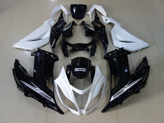 Blanco Perla & Negro 13-18 ZX6R Carenado Moto Blanco Perla & Negro 13-18 ZX6R Carenado Moto