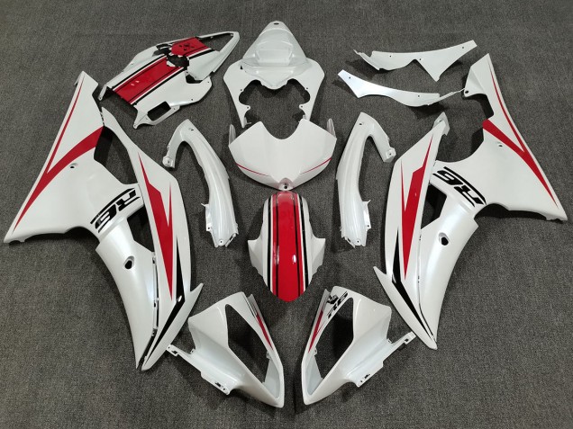 Blanco Perla & Rojo Brillante 08-16 R6 Carenado Moto Blanco Perla & Rojo Brillante 08-16 R6 Carenado Moto