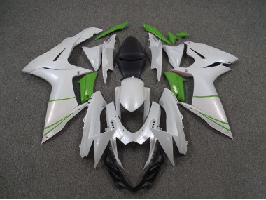 Blanco Perla & Verde 11-24 GSXR 600-750 Carenado Moto