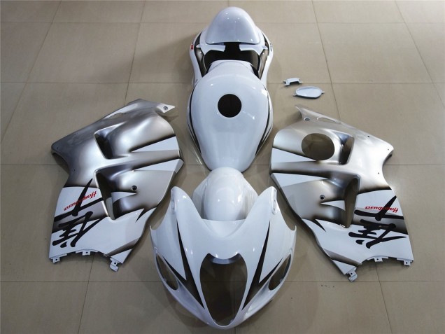 Blanco & Plata Brillante 97-07 GSXR 1300 Carenado Moto Blanco & Plata Brillante 97-07 GSXR 1300 Carenado Moto