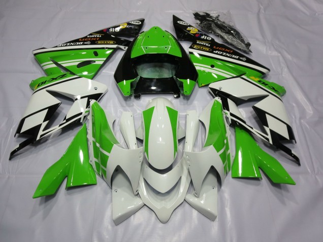 Blanco Verde 04-05 ZX10R Carenado Moto Blanco Verde 04-05 ZX10R Carenado Moto