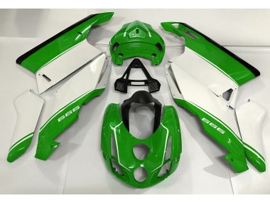 Blanco Verde & Negro 03-04 Ducati 749 999 Carenado Moto