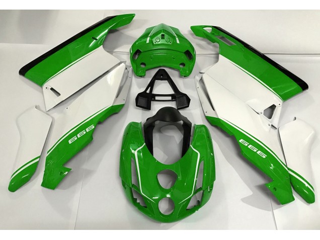 Blanco Verde & Negro 03-04 Ducati 749 999 Carenado Moto Blanco Verde & Negro 03-04 Ducati 749 999 Carenado Moto