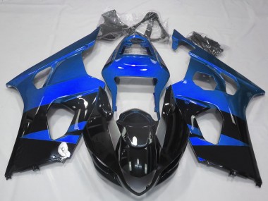 Brillante Azul & Negro 03-04 GSXR 1000 Carenado Moto