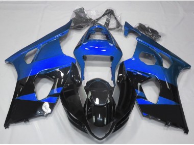 Brillante Azul & Negro 03-04 GSXR 1000 Carenado Moto