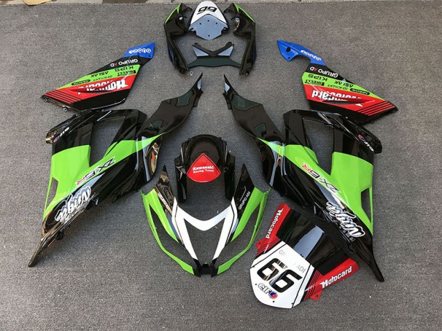 Carreras Estilo Verde 13-18 ZX6R Carenado Moto Carreras Estilo Verde 13-18 ZX6R Carenado Moto