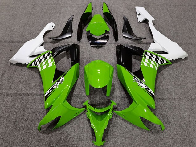 Cheq Verde & Blanco 08-10 ZX10R Carenado Moto Cheq Verde & Blanco 08-10 ZX10R Carenado Moto