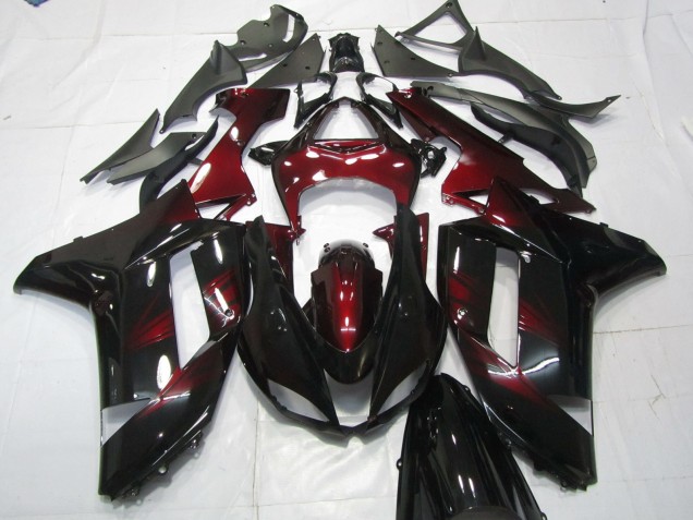 Color Rojo Oscuro 07-08 ZX6R Carenado Moto Color Rojo Oscuro 07-08 ZX6R Carenado Moto